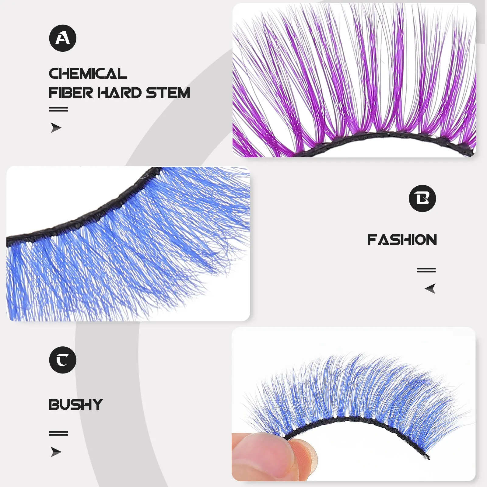 

5Pairs False Lash Premium Chinlon Dense Simulation Faux Eyelashes Natural Appearance Makeup Lash Women Faux Eyelash