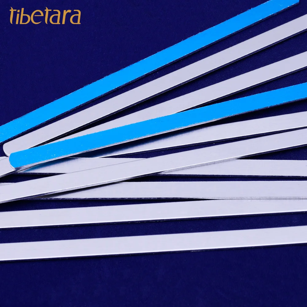 

5 шт. алюминиевых заготовок для штамповки, 18 калибров, круглые заготовки для браслетов, серебристые, металлические полоски