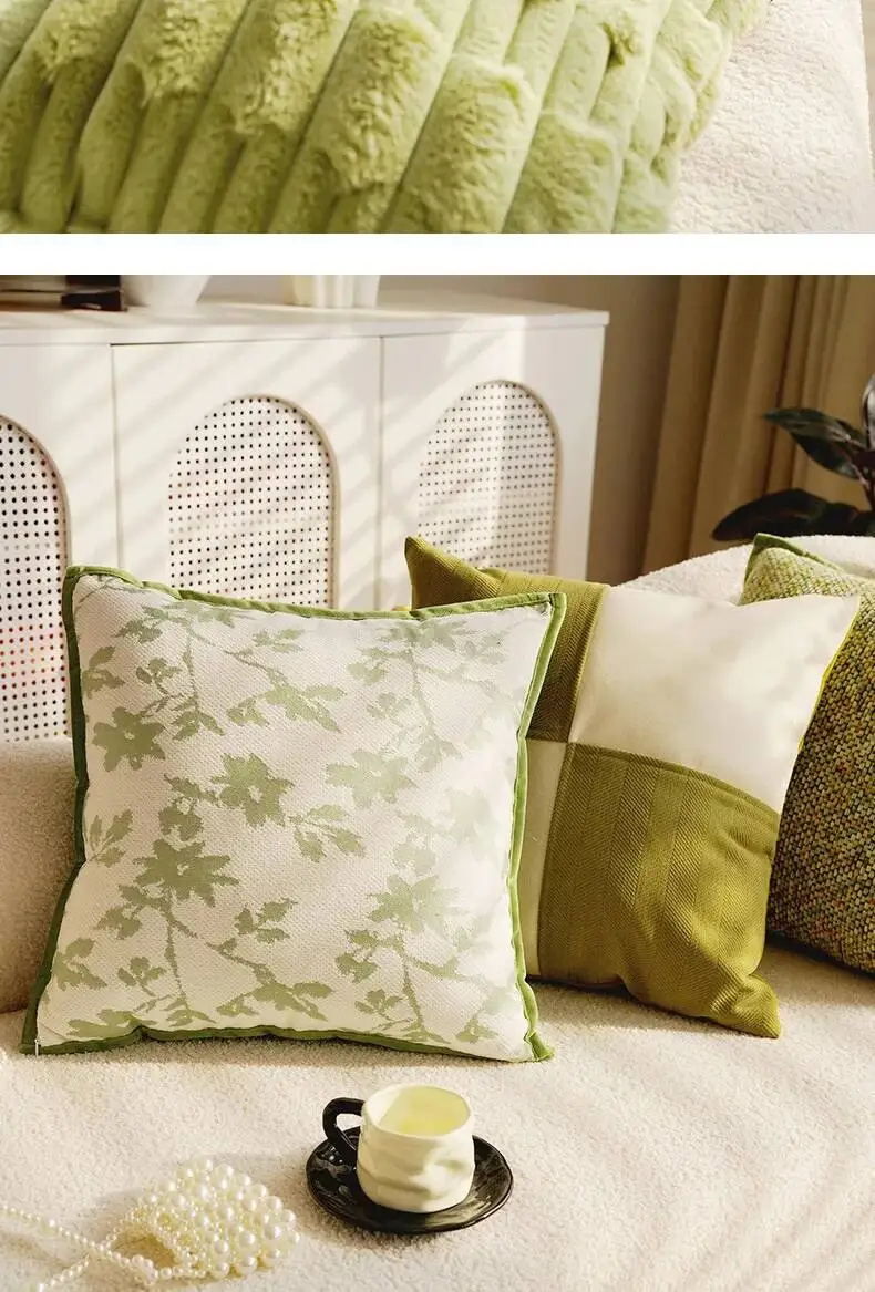 Vielseitige Pflanzenblatt-Boho-Kissenbezüge aus Chenille, weiche, luxuriöse, dekorative Kissenhüllen für Sofa, Bett, Wohnzimmer, Heimdekoration – Detail 9