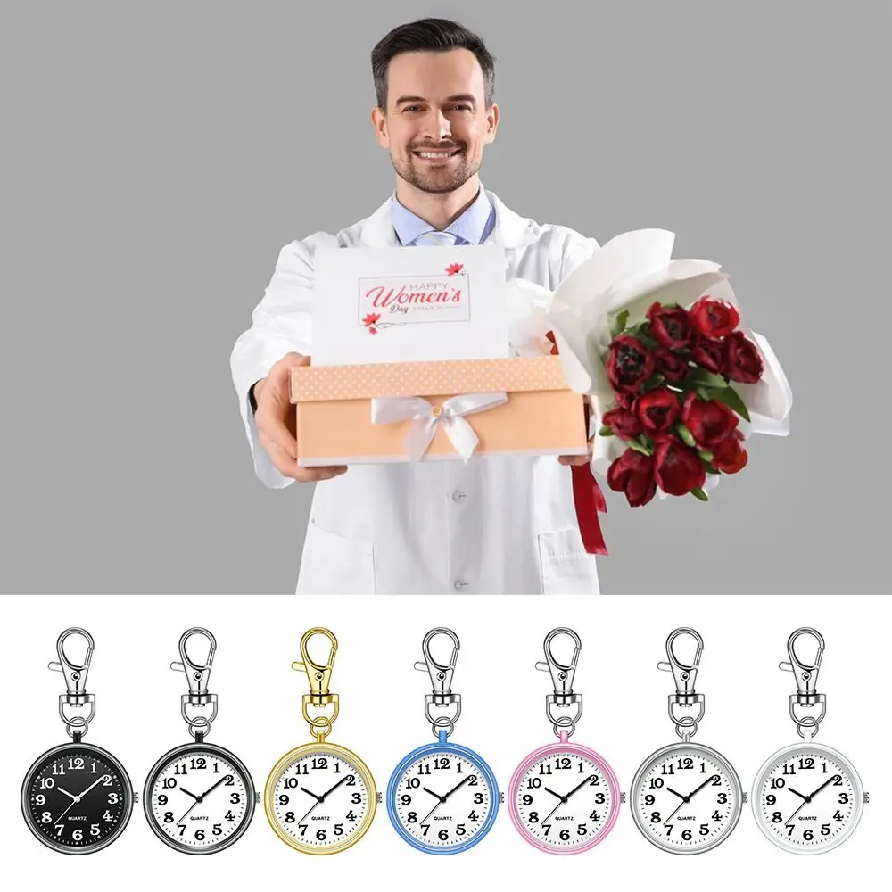 Lichtgevend zichtbaar ultradun zakhorloge Sleutelgesp Quartz hangerhorloge Draagbare verwijderbare klok Student Jongens en meisjes