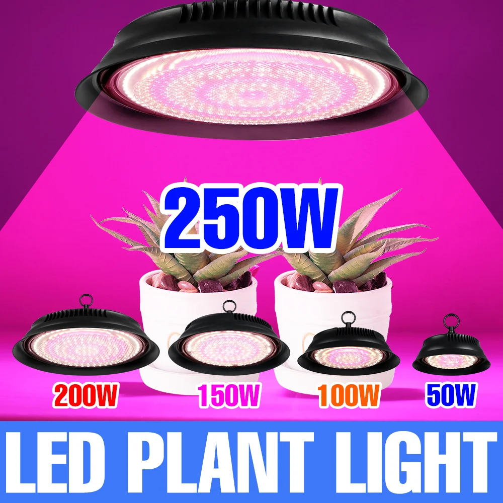 

250W LED Grow Light Full Spectrum Greenhouse Plant Seeds Hydroponics Fill Lamp For Vegetables Flowers Fruit Cultivation Lighting