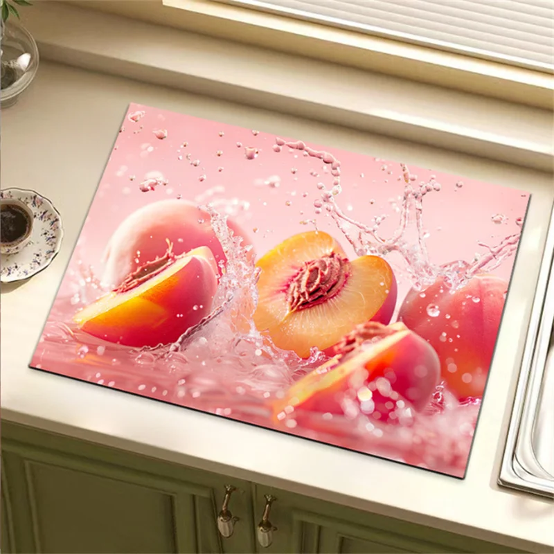 30x40cm Drainage Diatomaceous Earth Kitchen Countertop Pad Small Fresh Fruit Wind Bowl Non-Slip Water Control Cup Insulation Pad