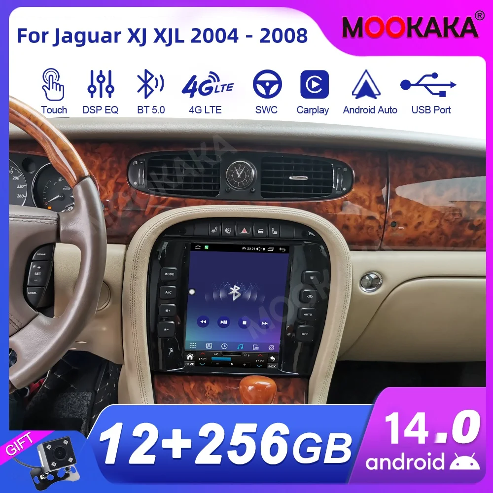 

For Jaguar XJ XJL 2004 - 2008 Car Radio Multimedia Player Wireless Carplay Android Auto Autoradio Stereo GPS Navi Head Unit WiFi