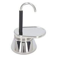 Single Spout Mocha Pot Stainless Steel Lightweight Italian Coffee Maker for Outdoor Camping Home Kitchen Accessories