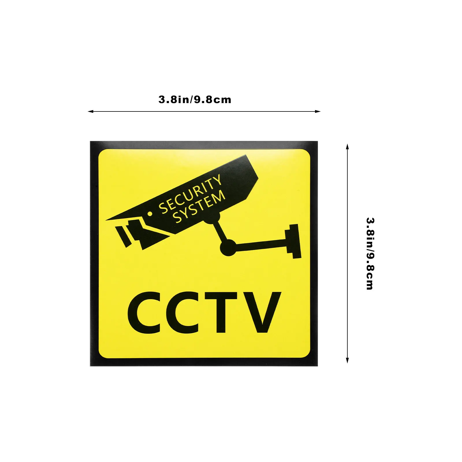 5Pcs Warning Signs for Property Bright Bold Letters Strong Adhesive Security Camera Signs Outdoor Home Office Warehouse