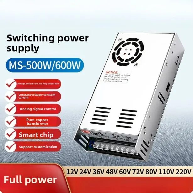 500W Adjustable Switching Power Supply 0-60V 10-40A, Variable Voltage/Current DC Regulated for Automation,Lab & Battery Charging