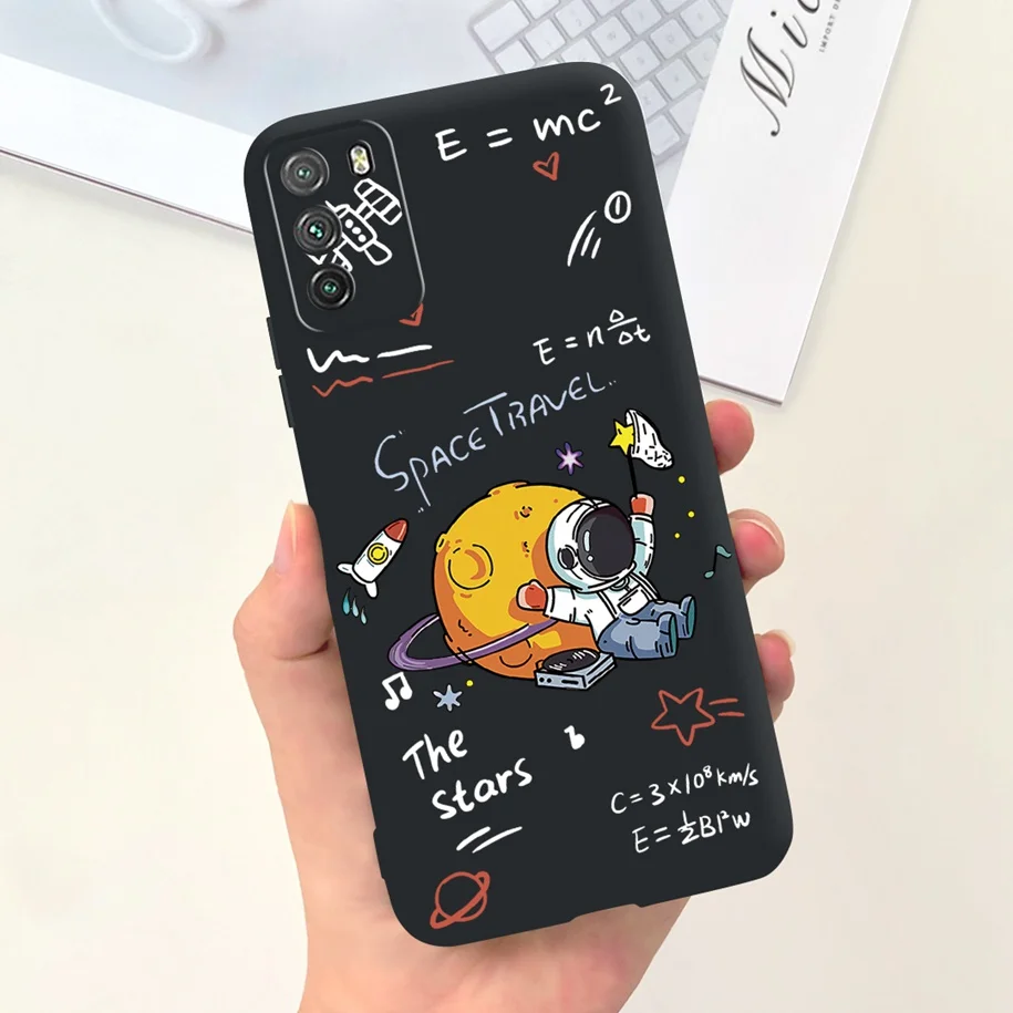 For Xiaomi Poco M3 Pro 5G Case Cute Astronaut Silicone Soft TPU Phone Case For Xiaomi Poco M3 M 3 Funda on PocoM3 Pro Back Cover