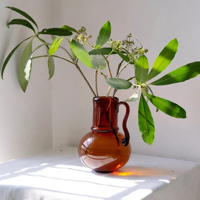 

Nordic Glass Vase Stained Glasses Vase Ornaments Modern Glass Vases Livingroom Table Decorations Home Decor Декор Ваза