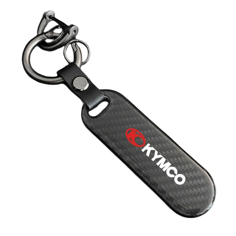 طوق مفاتيح من ألياف الكربون للدراجات النارية ، سلسلة مفاتيح عالية الجودة ، KYMCO Xtown Downtown 300i Xciting 300r X Town AK550 Super Dink 125