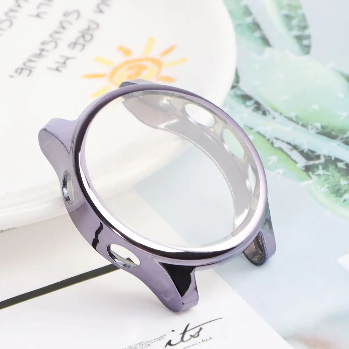 

Electroplated Watch Case Cover Precision Cut Tpu Protective Frame Compatible with Garmin Forerunner 935 945 Non-Slip