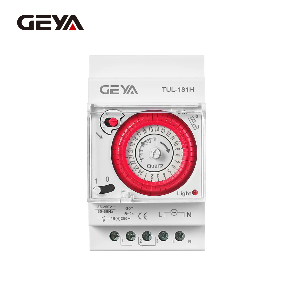 

GEYA 85-250V Mechanical Timer 24 Hour Hand auto Controller Timer Relay for Light and Equipment Industrial Time Control Switch