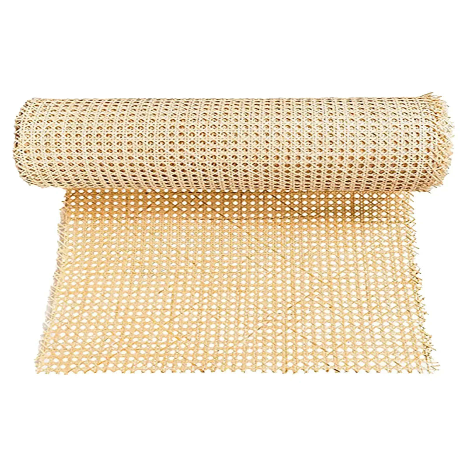 1pc Rattan Mesh Roll Sheet Webbing Caning Material For Chairs Kit Multi-Size Options Furniture Decoration Wicker Cane Strap