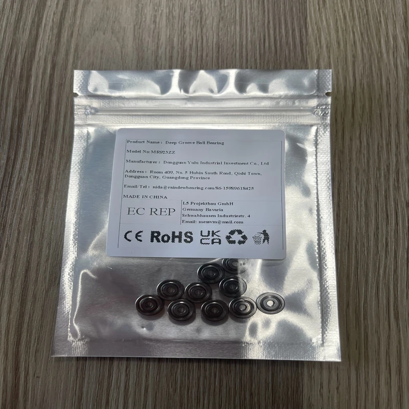 10Pcs  MR923ZZ  Ball Bearing  ABEC-9 High speed Ball Bearing  MR923ZZ  2.3x9x3mm