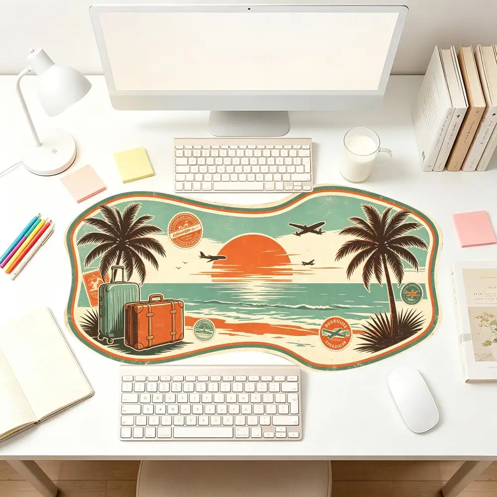 Golden Eagle Thunder Mountain Mousepad Thick Rubber Non Slip Base Creative Special Shaped For Bold Desk Decor