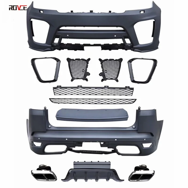 ROVCE High Quality Car Body Kit Parts Front Rear Bumper Grille Tail Throat For Range Rover SPORT SVR L494 2018-2021