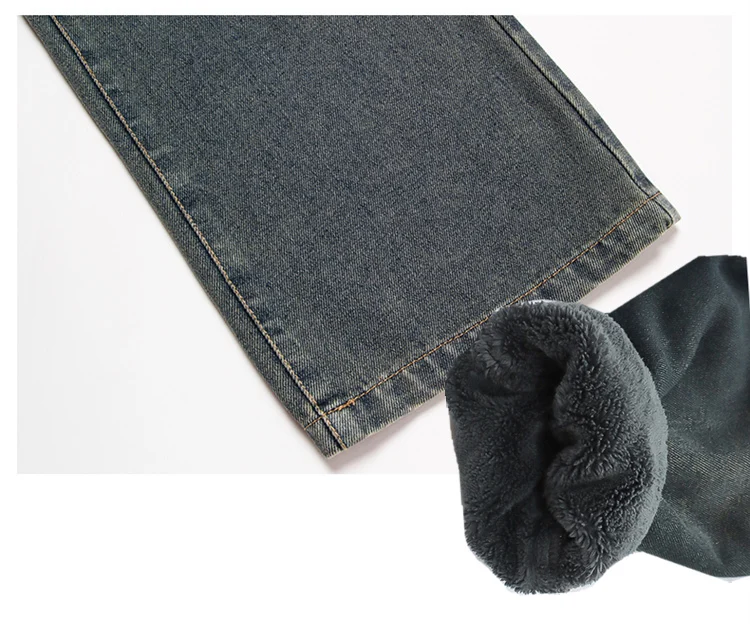 Koreanischer Stil Kinder Isolierte Jeans für Mädchen Baby Warme und Dicke Thermo-Denim-Hosen für Mädchen Herbst Winter Hosen für Kinder – Detail 14
