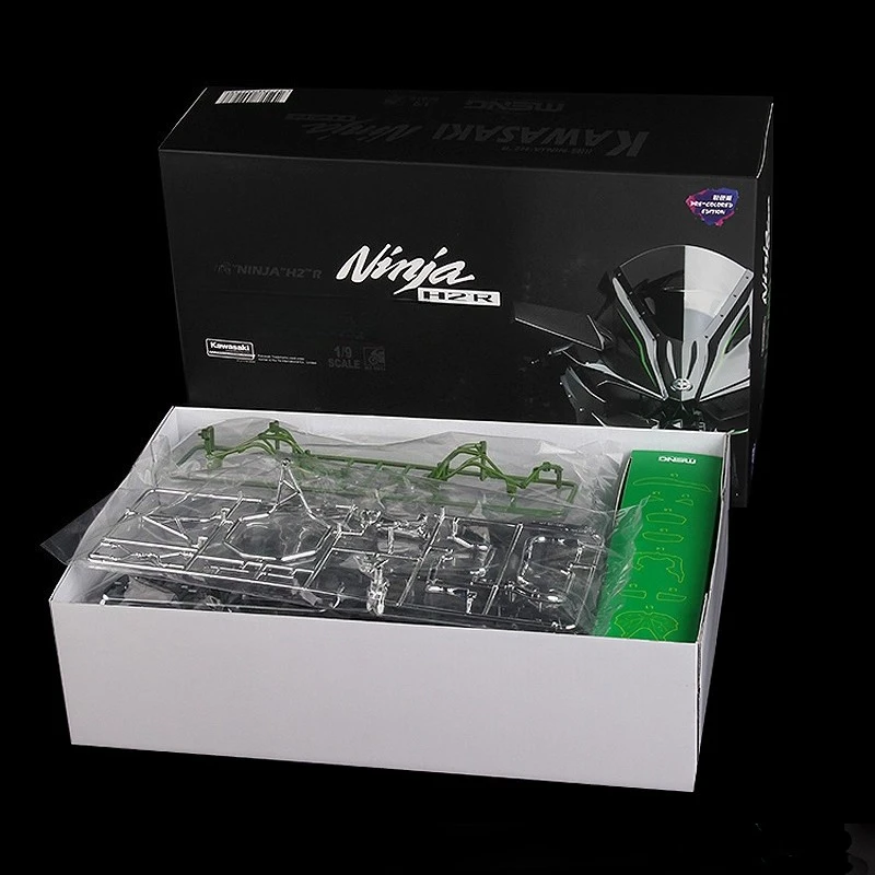 MENG MT-001S 1/9 H2R 오토바이 쾌적한 색상 버전, 접착제 없는 색상 분리, 스케일 모델 키트 생일 선물 DIY