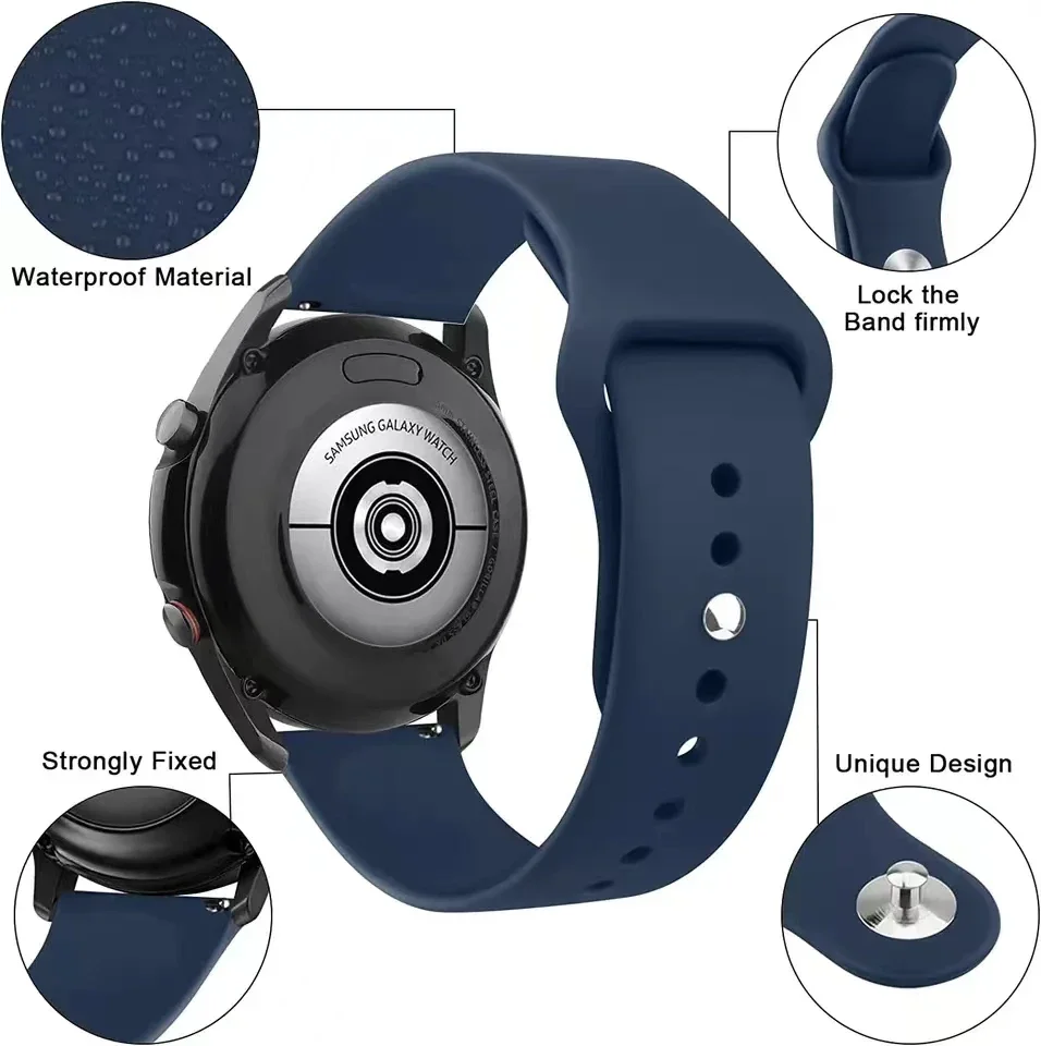 

18mm 22mm Silicone Band for Huawei Watch GT5/GT4 46mm 41mm/GT5 Pro 42mm Sport Bracelet Wristband for Huawei Watch 4 3 Pro Strap