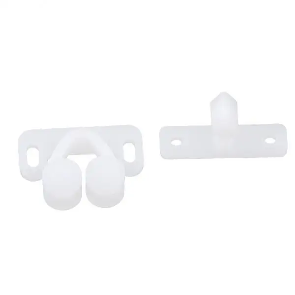 10 Double rolling beads latch for Cabinet Closet Doors White