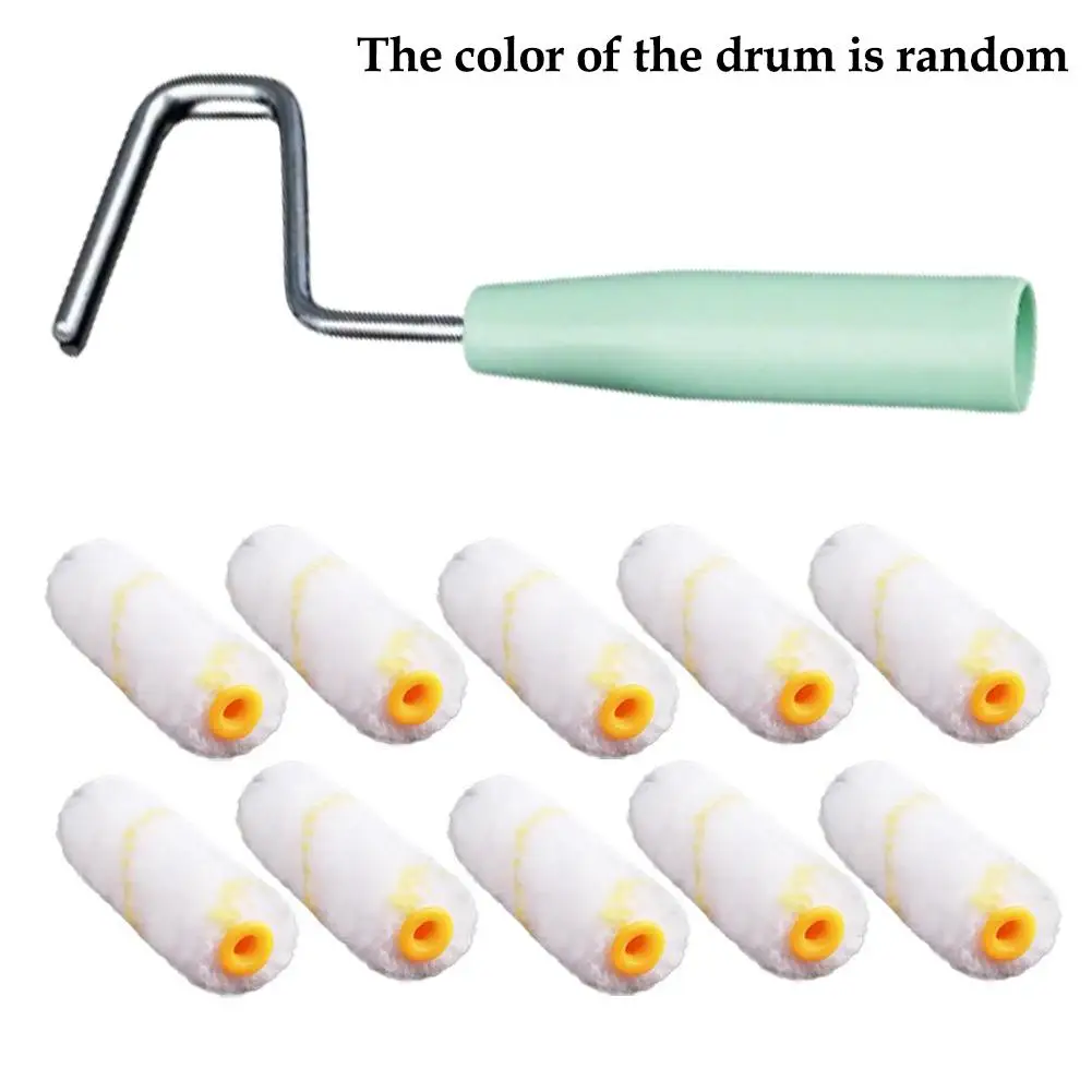 1 Set Wall Paint Roller Brush Dense Bristles Latex Paint Roller With 4 Inch Rollers For Painting Walls Cabinets Doors Fences