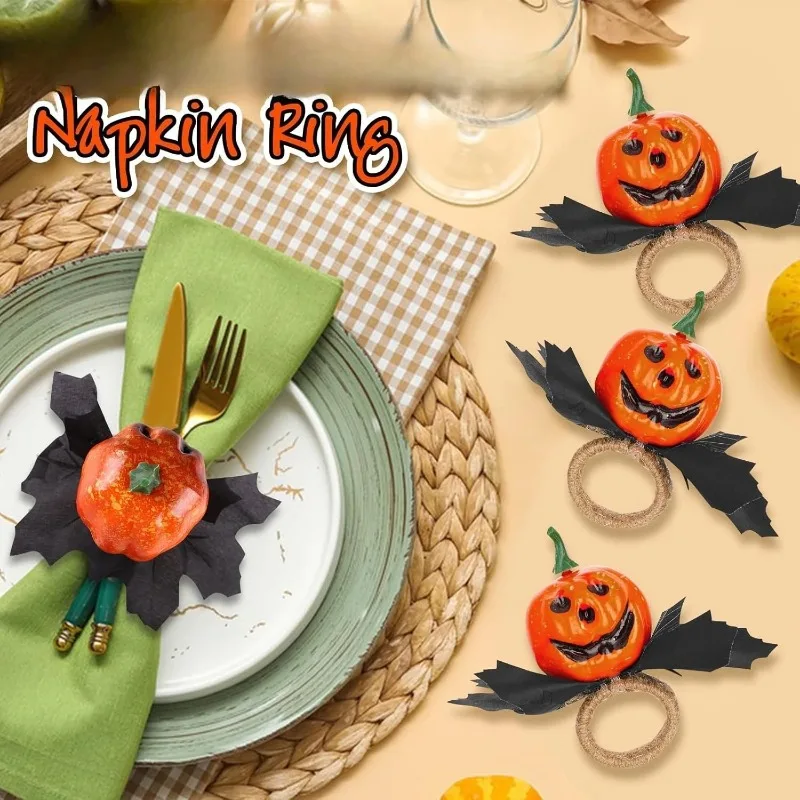 2026 هالوين اليقطين رئيس مقلة العين منديل الدائري مخيف الديكور لإعداد الطاولة تصميم جديد لتناول الطعام في الفندق