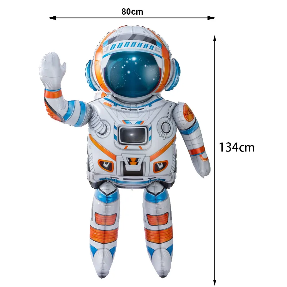 4D Standing Astronaut Spaceman Balloons Rocket Foil Balloons Kids Toys Baby Shower Outer Space Themed Birthday Party Decorations