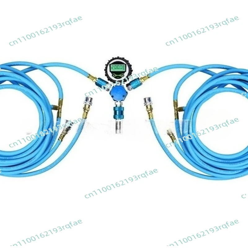 

4-Pass PVC hose, digital tire pressure gauge, car tire extension tube, trachea inflatable nozzle, brass inflator head