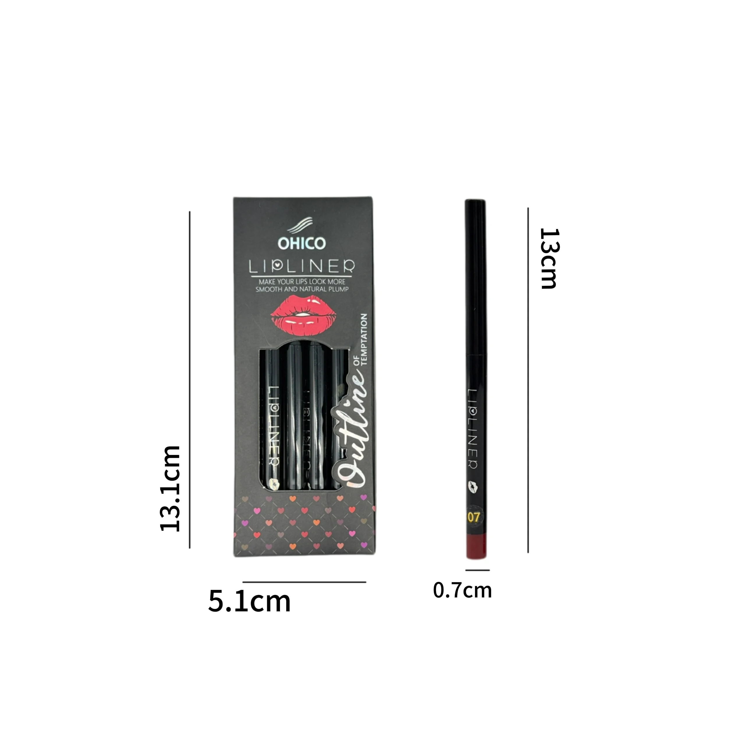 6-Piece Lip Liner Set, Matte Eyeliner Lip Liner, Long-Lasting Non-Fading Lip Liner Set
