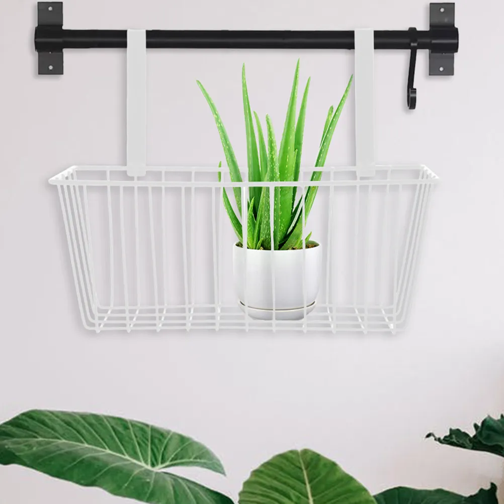 

2 шт. Подвесные металлические корзины-органайзеры из проволоки, простые многофункциональные держатели для кухни, ванной, офиса, железная полка для мелочей и специй