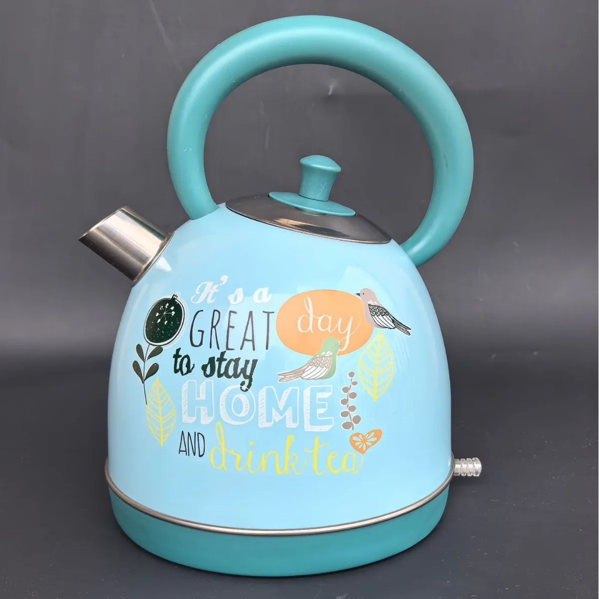 1800ml Retro Electric Kettle 304 Stainless Steel Quick Boil Kettle Auto Power Off Teapot Household Boiling Water Heater 220v