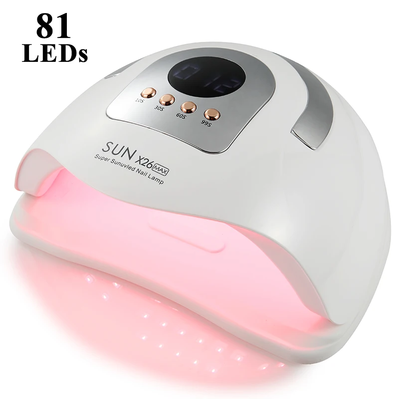 Lampe à ongles UV LED 81 gible, sèche-ongles avec poignée, conception de main, lampe de manucure à séchage rapide pour le durcissement de tous les outils d'art des ongles en gel N64.Gel