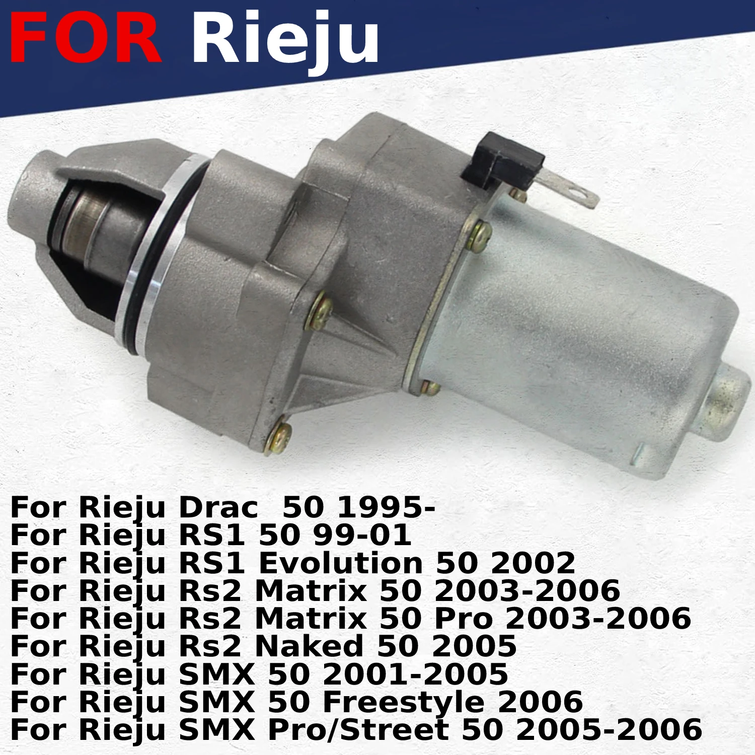 Motorcycle Engine Starter Motor for Rieju Drac RS1 Evolution 50 / Rs2 Matrix Naked 50 Pro / SMX 50 Freestyle SMX Pro/Street 50