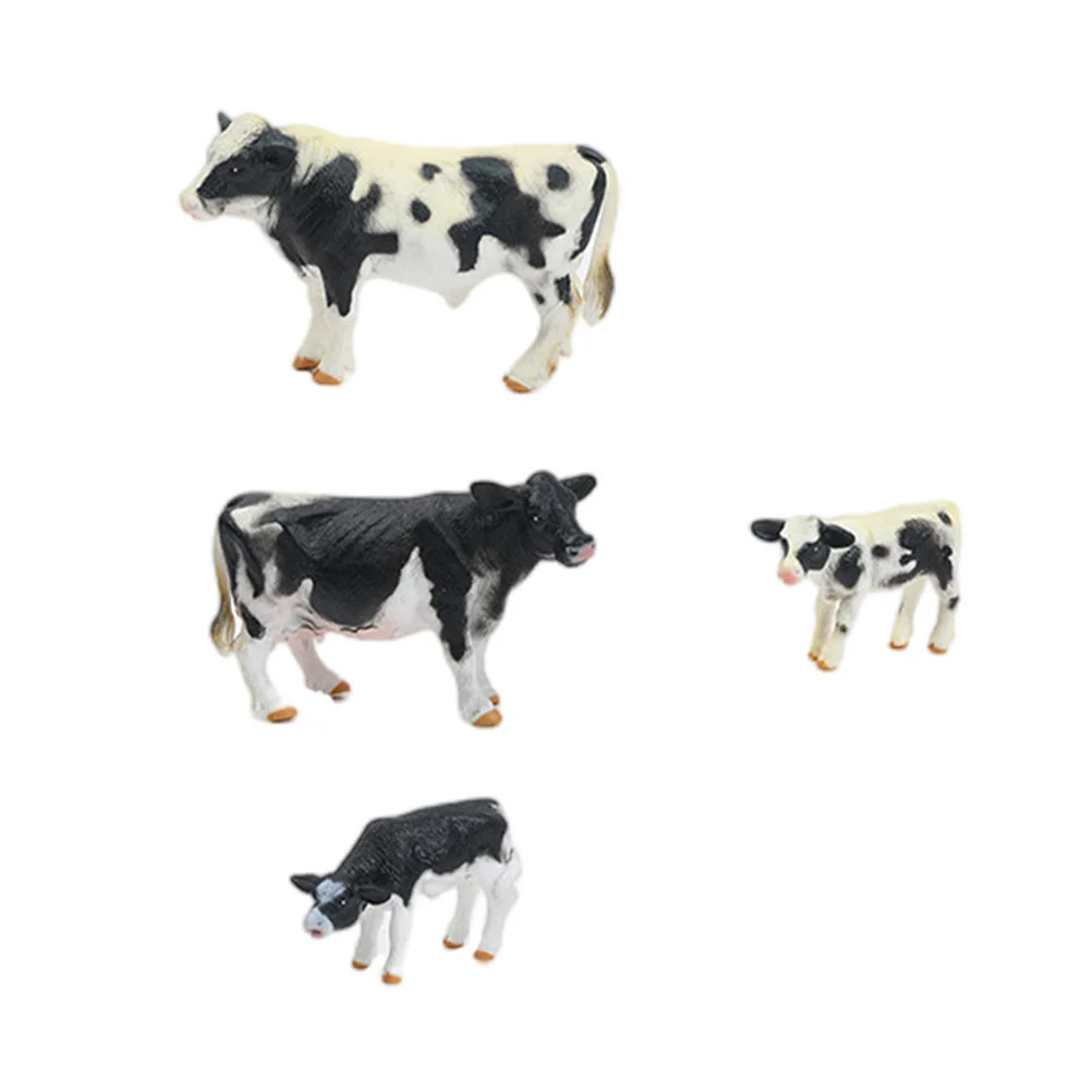 Cow Model Animal Models Simulation Desktop Adornments Toys The Imitation Pvc Figurines Parent-child Children’s