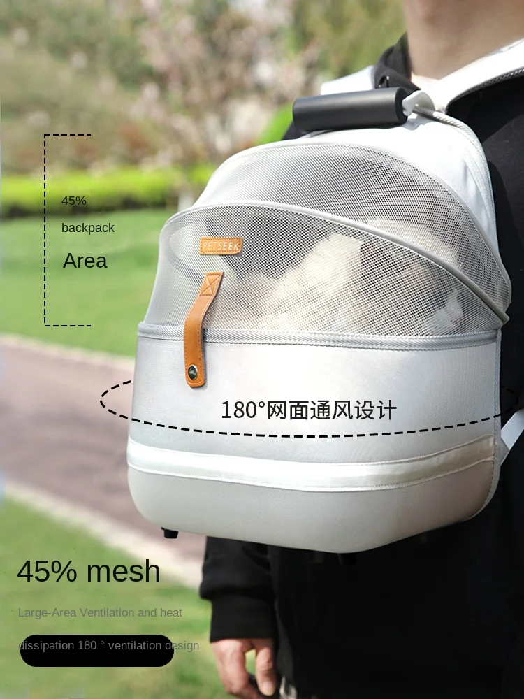 Luxury Dog Designer Pet Cat Carrier Backpack Transparent Portable Spring Summer Cat Got Out Bag Large Capacity Puppy Travel Bag