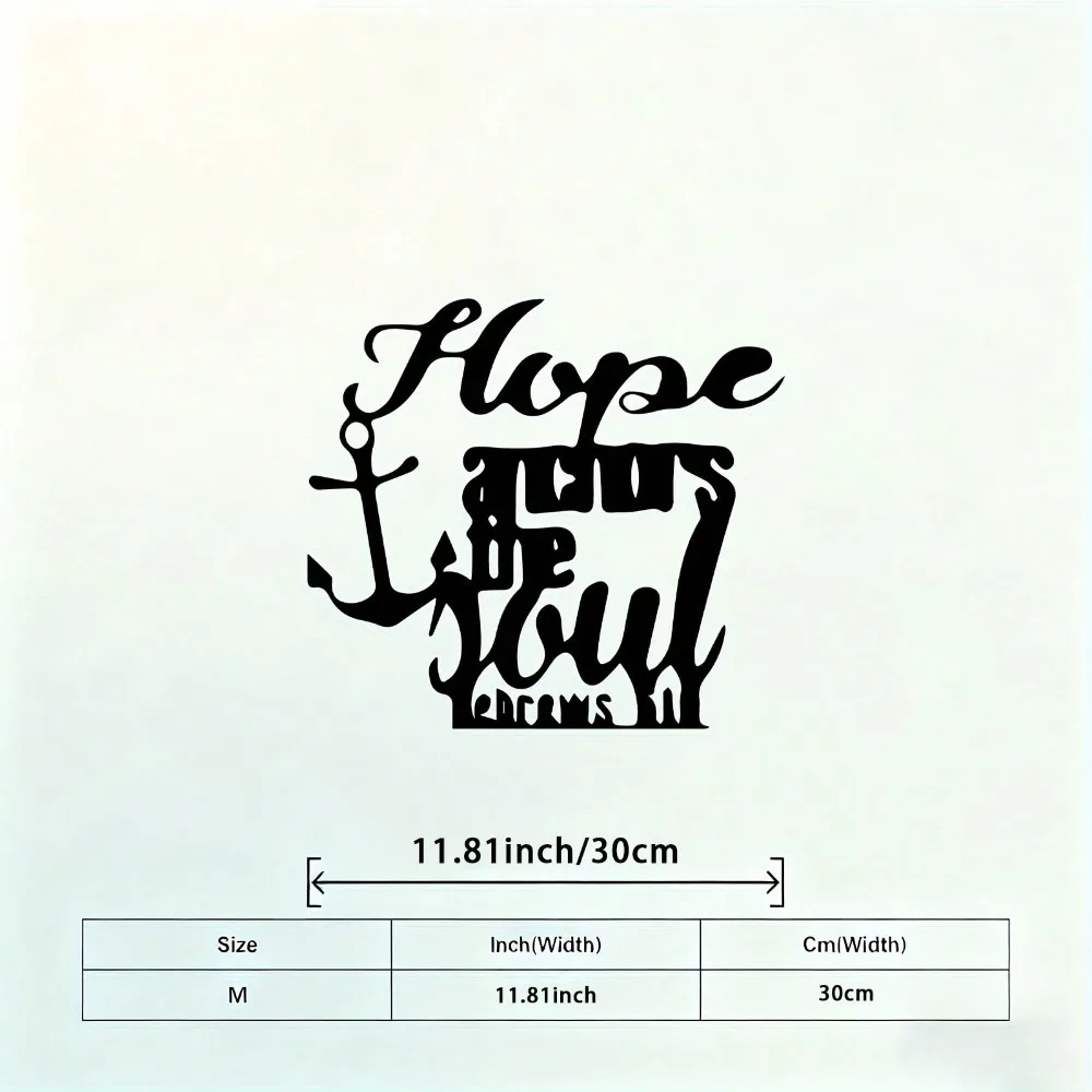 CIFbuy Hope Dreams Gold Ribbon Iron Metal Wall Art Inspirational Sign Living Room Garden Patio Christmas New Year Gift