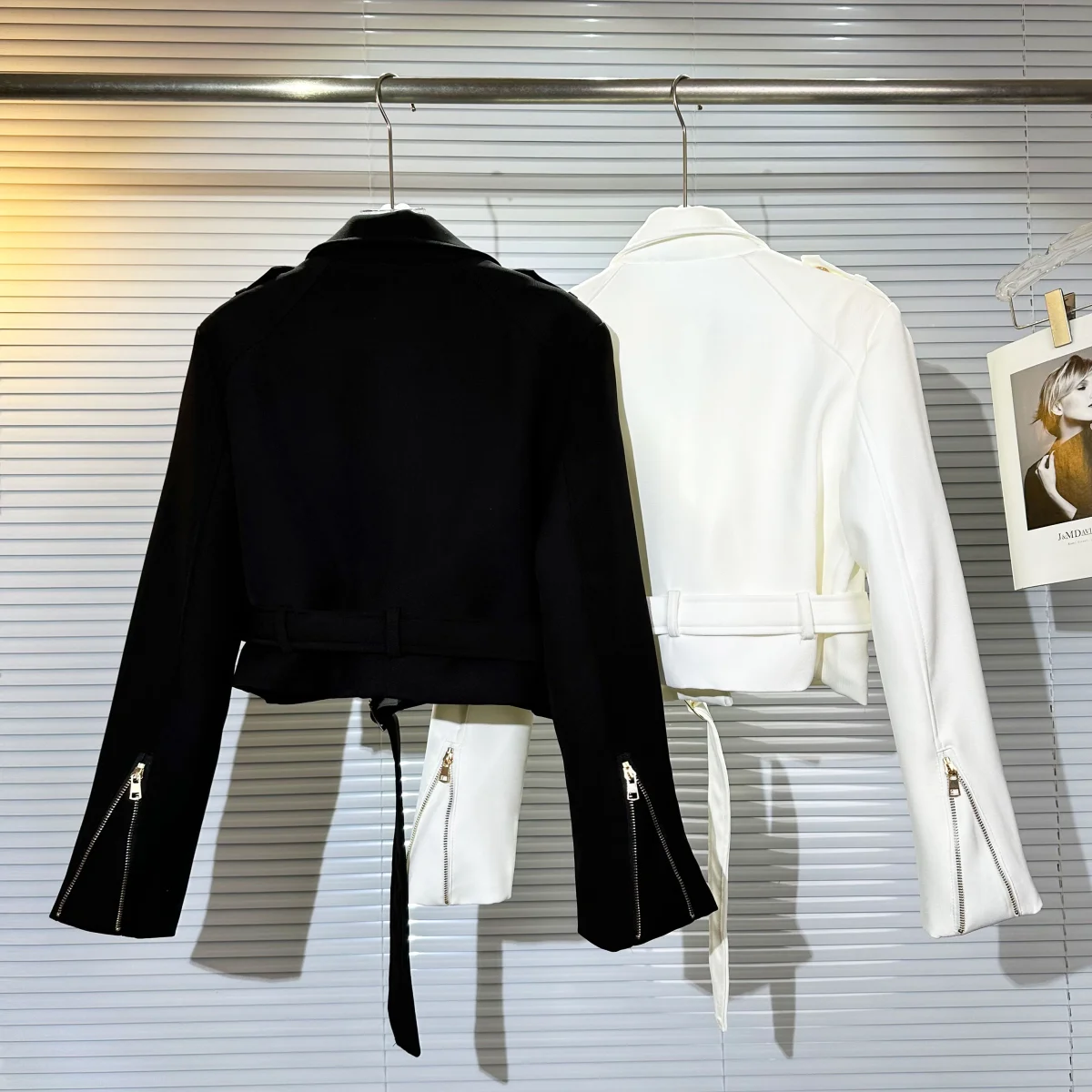 Versione coreana della giacca da motociclista a maniche lunghe Gacket da donna primavera e autunno nuovo temperamento moda colletto del vestito Joker