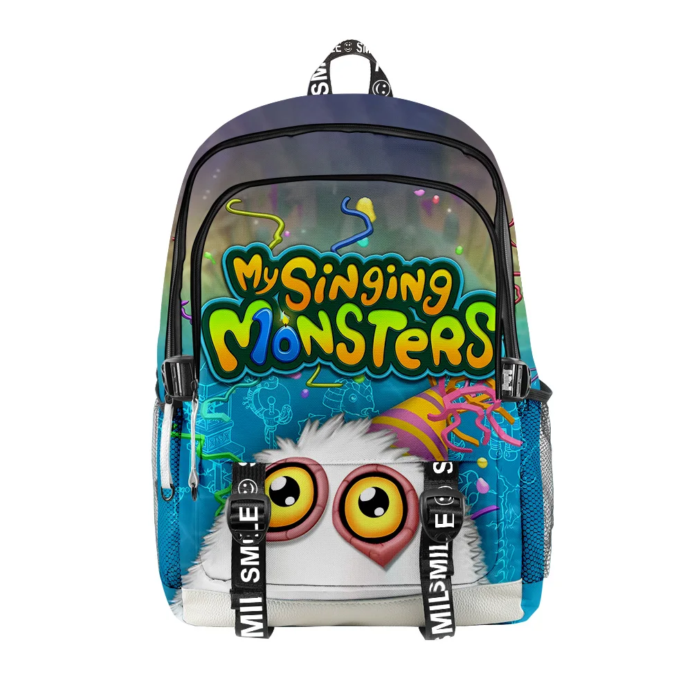 

Harajuku Funny my singing monsters Student School Bags Unisex 3D Print Oxford Waterproof Notebook multifunction Travel Backpacks