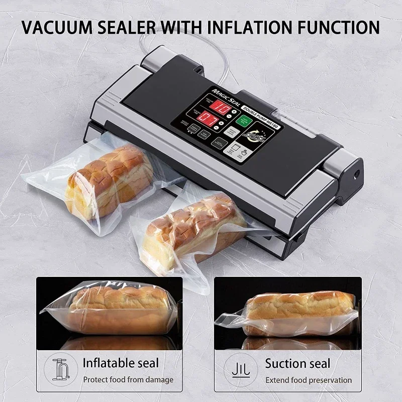 New Vacuum Food Sealers  40cm Bag Vacuum Sealer Packaging Machine Professional Wet Bag Sealing Machine Household Vacuum Sealer