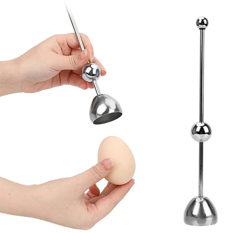 

Boiled Egg Topper Shell Top Cutter Kitchen Gadgets Egg Tools Egg Cracker Separator Stainless Steel Egg Knocker Opener