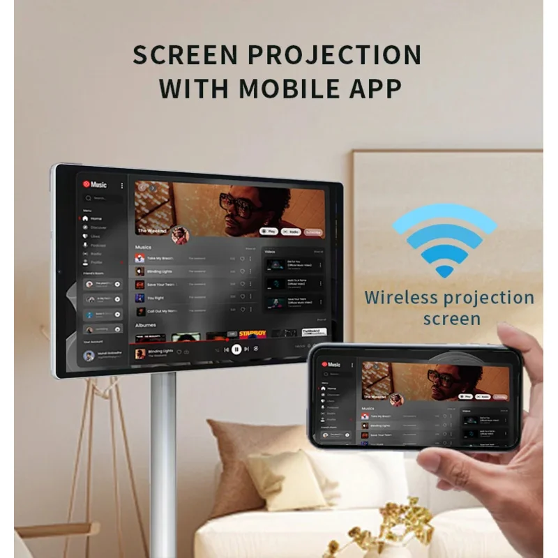 2026 Fashion popular 21.5 Inch Battery-power Android 13 Lg Stand By Me Tv In-cell Touch Screen Gym Gaming Live Room Smart Tv