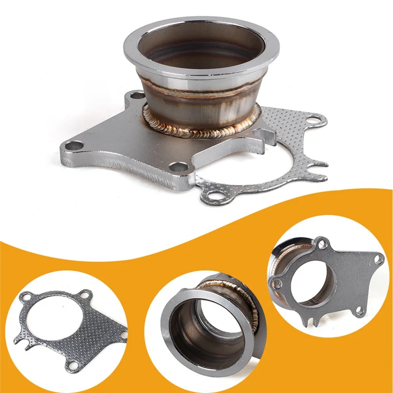 

For T3/T4 Compatible 3"' V-Band Flange Adaptor Adapter Car Turbocharger 5 Bolt Turbo Part