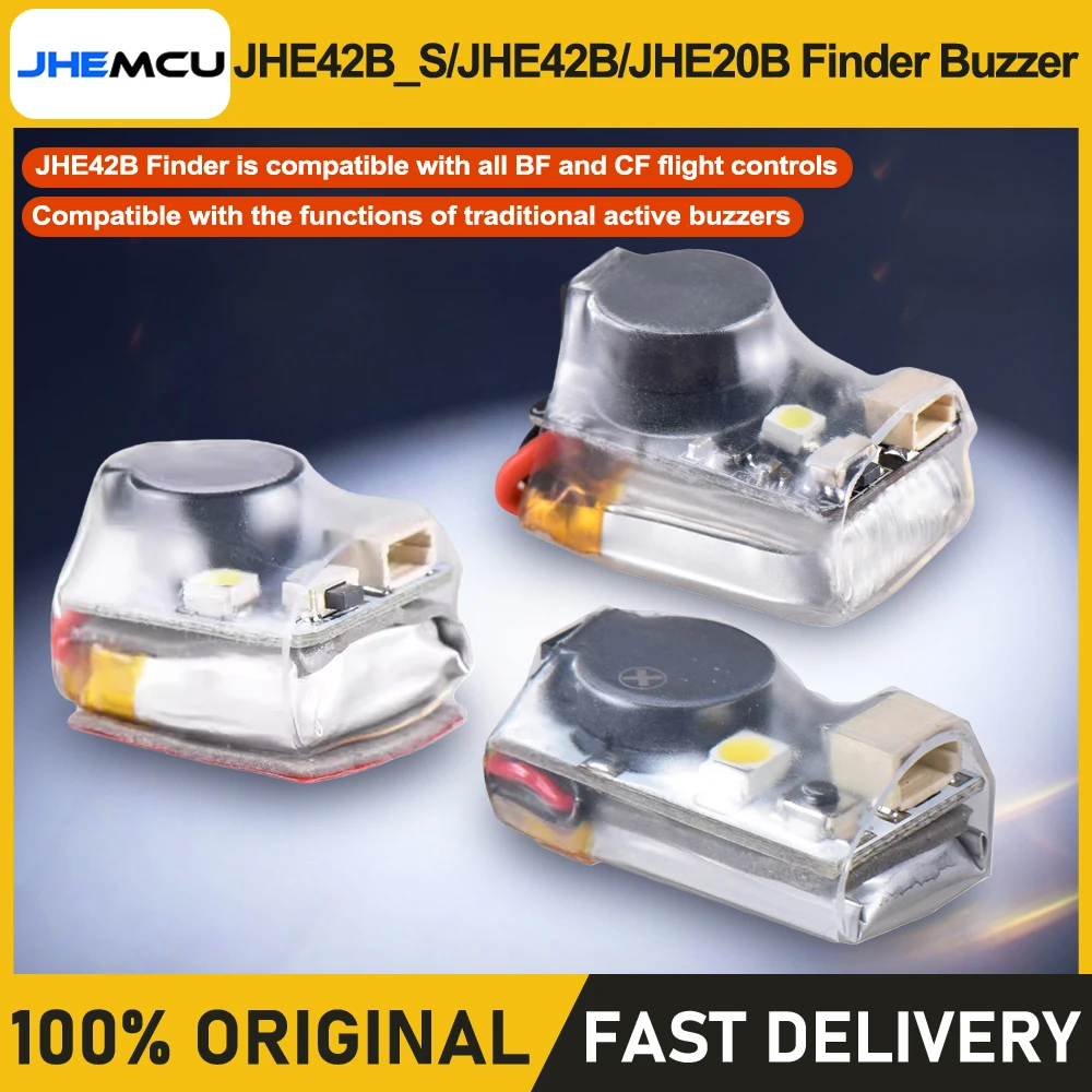 JHEMCU 5V Buzzer Tracker JHE42B/JHE42B_S/JHE20B with LED Alarm 110dB for FPV Racing Drone Original Equipment