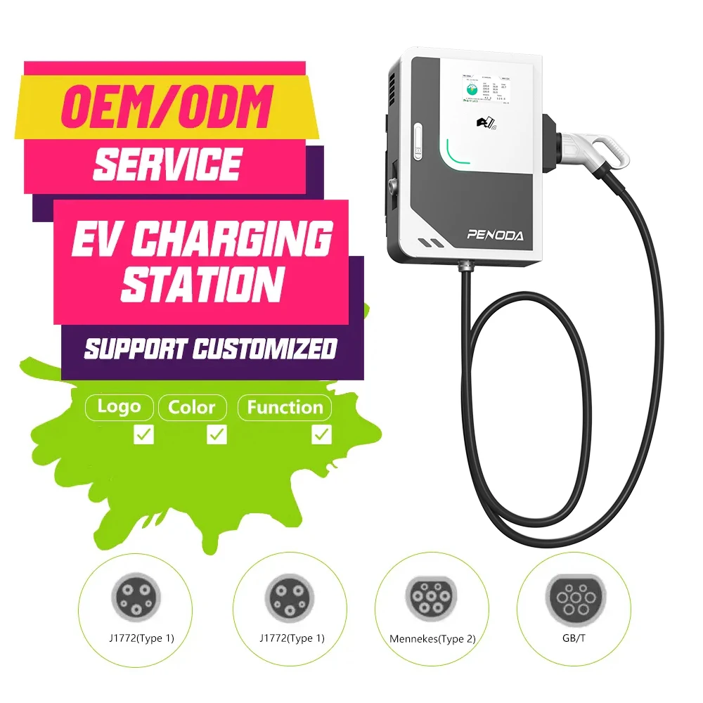 PENODA Pile Ocpp 1.6j Level 3 Dc Ev Charger Station Ccs1 Ccs2 Level 3 Dc Fast 30kw Dc Ev Charger Station
