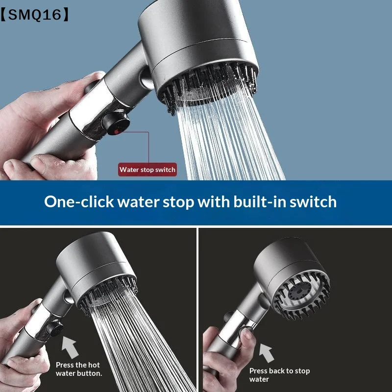 Three Modes Shower Filter Head Massage Showerhead Nozzle Replete For Shower Knobs Bathroom Accessories Heads Showers Parts【SMQ】