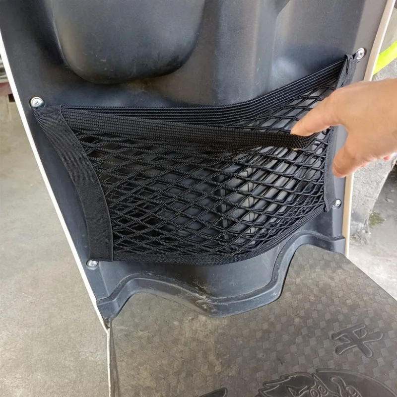 

For Yadi Electric Vehicle Front Helmet Storage Mesh Pocket Products Battery Car Storage Bag Great Elasticity