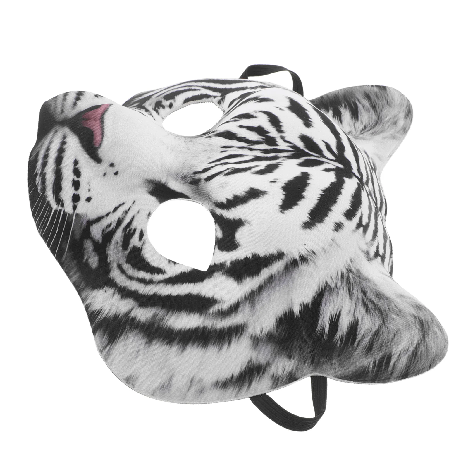 

Eva Half Face Tiger For Adults Halloween Carnival Cosplay Masquerade Costume Photo Prop Lightweight Comfortable