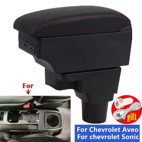 For Chevrolet Sonic Armrest Box For Chevrolet Aveo Lova T250 T300 Car Armrest Storage Box Dedicated Retrofit Car Accessories