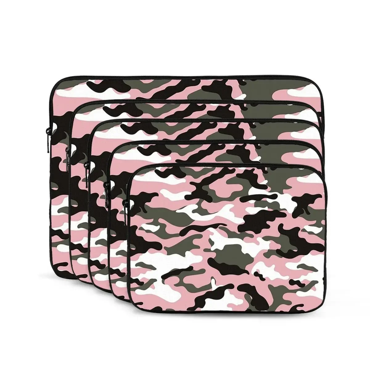 Rosa Camo Padrão Shockproof Laptop Bag, Notebook Capa Manga, Tablet Case, 10 ", 12", 13 ", 15", 17"