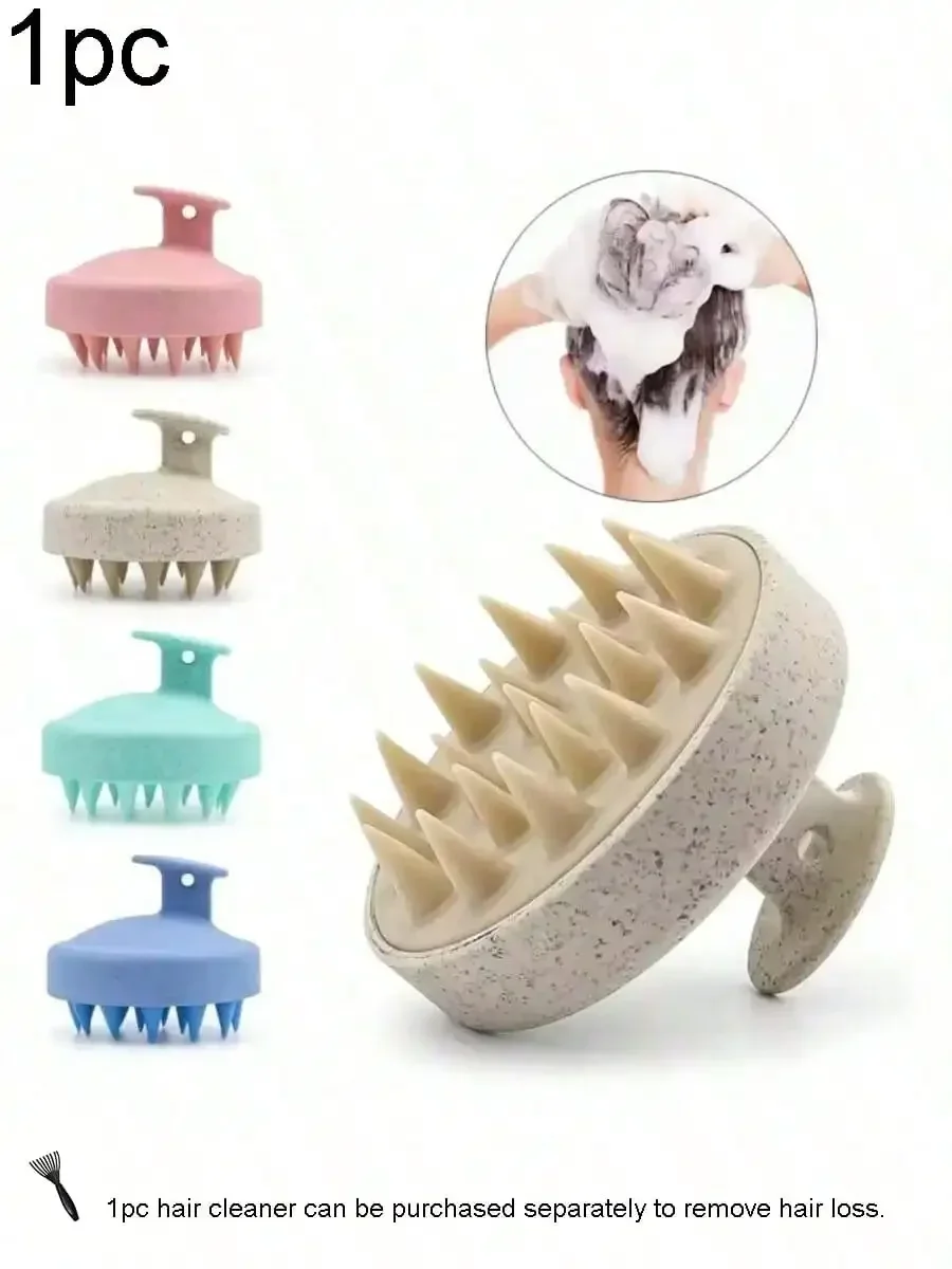 1pc Soft Silicone Scalp Massage Shampoo Brush, For Dry/Wet Hair (Curly/Straight) And All Hair Types, Bath Head Massage Comb. Can Be Used For Blow-Drying, Styling, Shampooing, Hair Care Massage. Portable And Easy To Clean, Simple And Durable - Suitable For