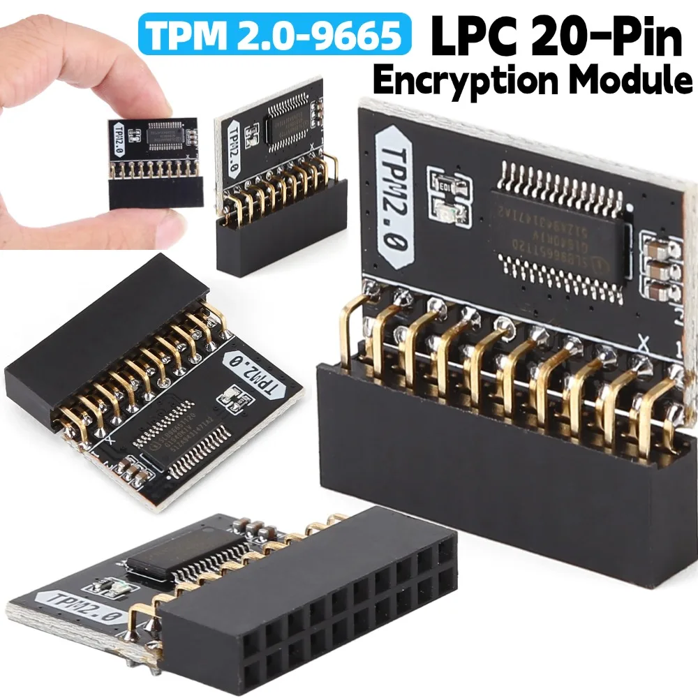 TPM 2.0 Encryption Security Module 20 Pin Module Motherboard Replacement Part Memory Module 4 GB for Gigabyte Platform